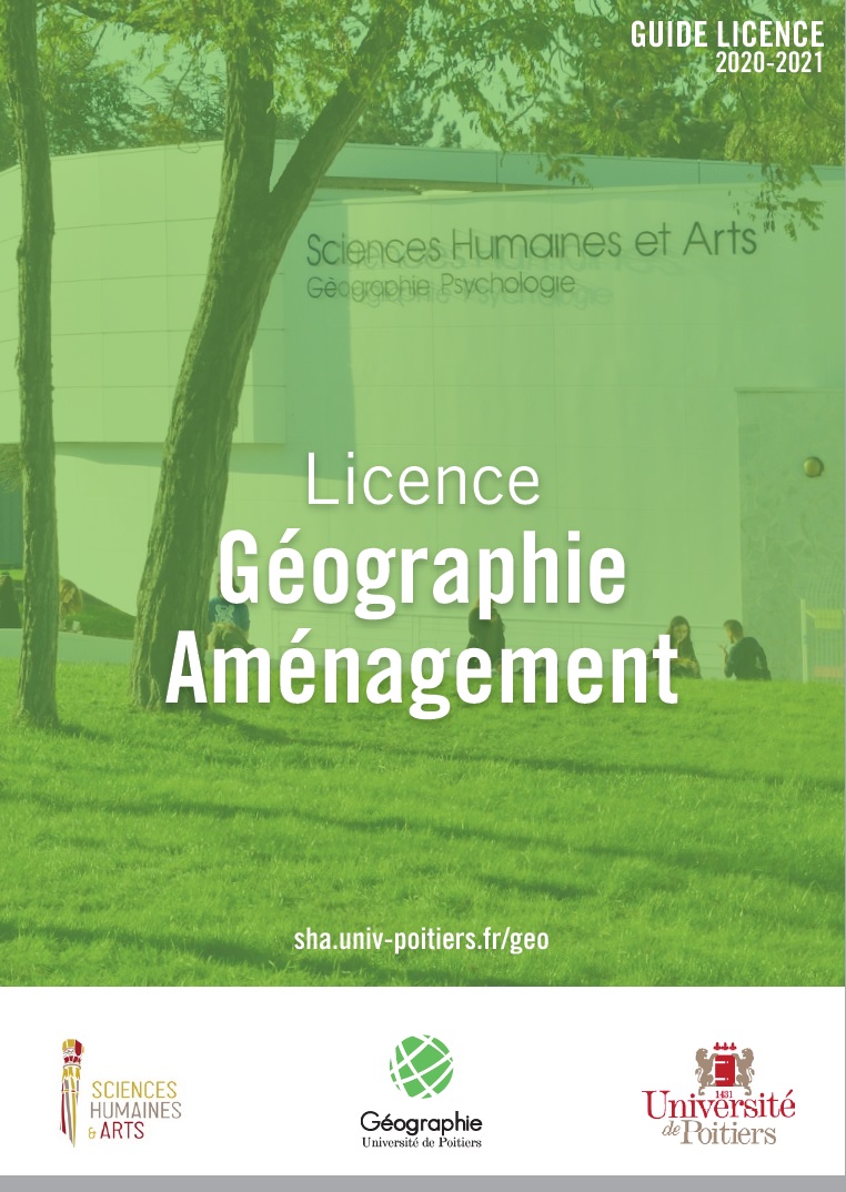 GUIDE LICENCE GEOGRAPHIE UNIVERSITE DE POITIERS 2020-2021 image